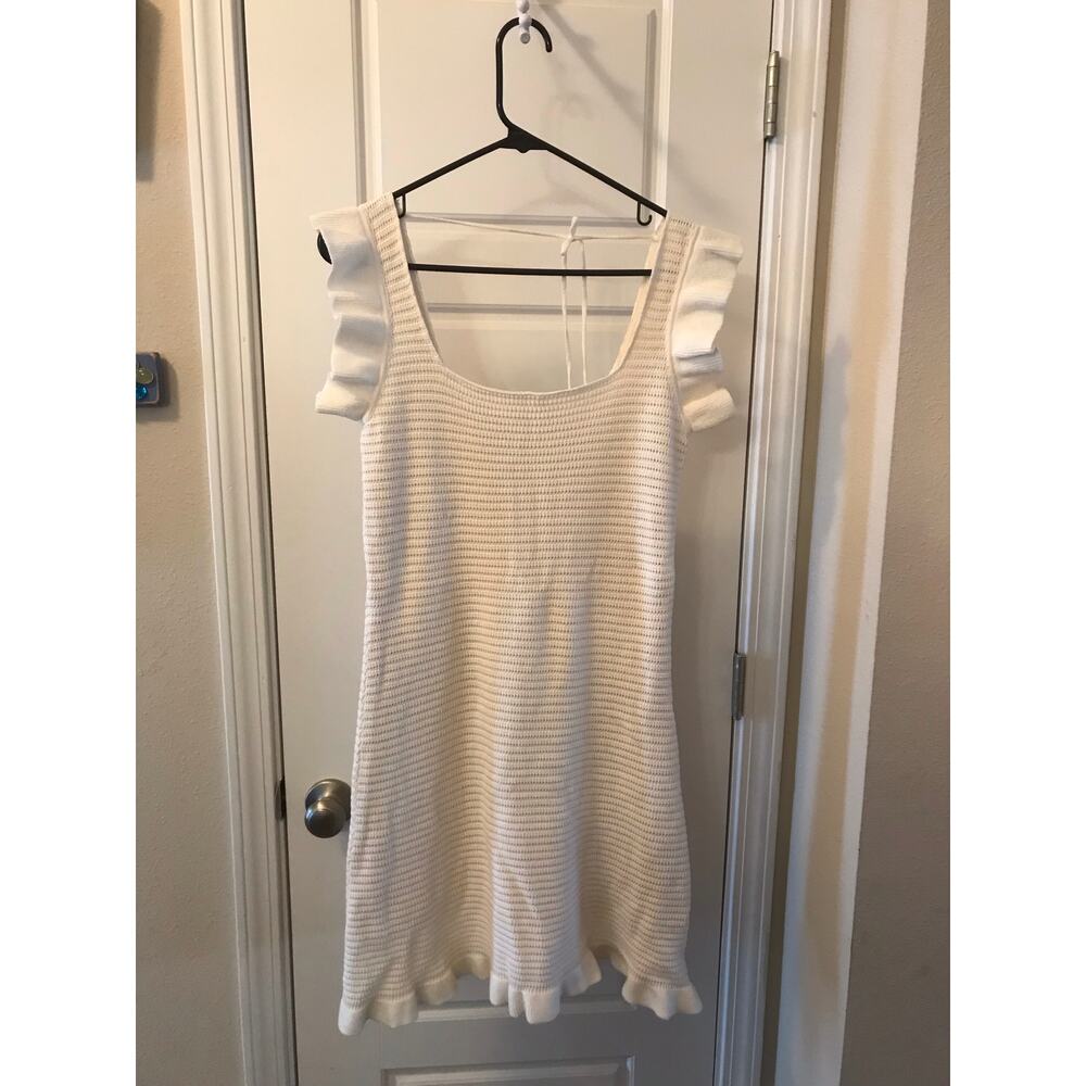 143 Story Ivory Women’s Dress Small, Crocheted like
